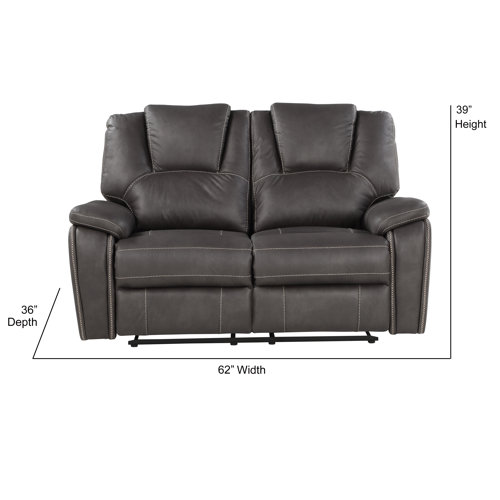 Lark Manor Amyjo 62'' Faux Leather Reclining Loveseat & Reviews Wayfair